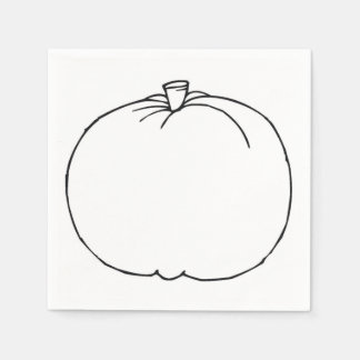 Serviette En Papier Croquis citrouille