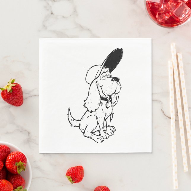 Serviette En Papier Croquis de chien (Créateur téléchargé)