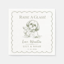 Croquis de mariage personnalisé Shih Tzu Minimalis