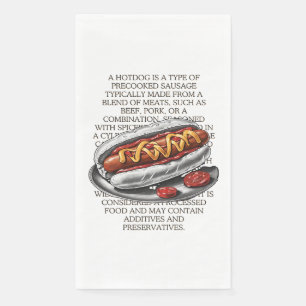 Serviette En Papier Croquis Hotdog Par CallisC Arts ⭐ ⭐ ⭐ ⭐ ⭐