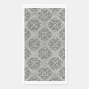 Serviette En Papier Crosses and Circles Grey Geometric Pattern