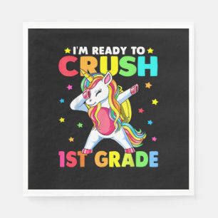 Serviette En Papier Crush 1ère année Dabbing Unicorne Retour à l'école