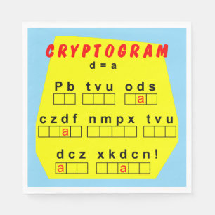 Serviette En Papier Cryptogramme jaune