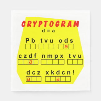 Serviette En Papier Cryptogramme jaune