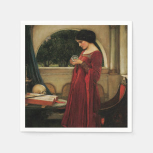 Serviette En Papier Crystal Ball Woman Waterhouse Peinture