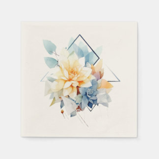 Serviette En Papier Cub-Flower: Personalized Wedding Napkins
