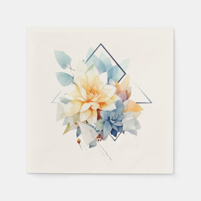 Serviette En Papier Cub-Flower: Personalized Wedding Napkins (Devant)