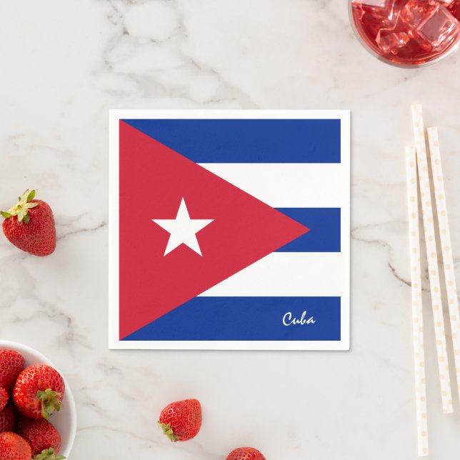 Serviette En Papier Cuba & Cuba Flag party mode / fans de sport (En situation)