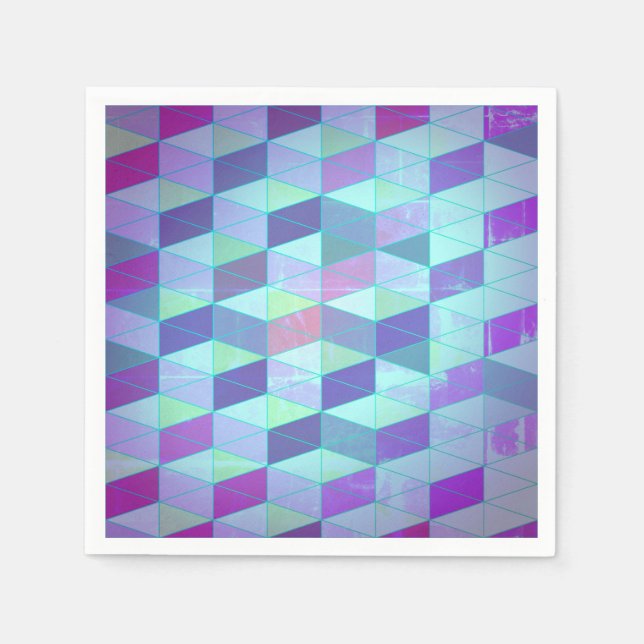Serviette En Papier Cubes en triangles Motif géométrique (Devant)