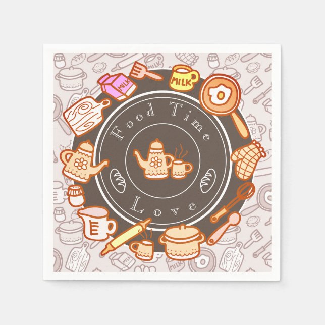 Serviette En Papier Cuisine Brown (Devant)