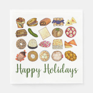 Serviette En Papier Cuisine Cuisine juive Joyeux Dîner de Vacances