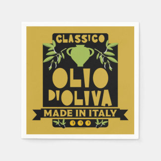 Serviette En Papier Cuisine italienne d'huile d'olive