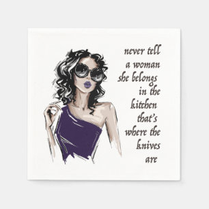 Serviette En Papier Cuisine Les couteaux appartiennent