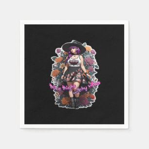 Serviette En Papier Cuisse Thicc Vibes de cuisine - Whimsigoth Witch-C
