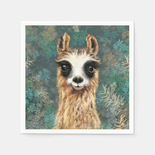 Serviette En Papier Curious Baby Llama - Smile