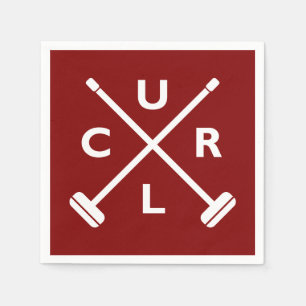 Serviette En Papier Curling Croisé Chambres Papier Napkin - Rouge fonc