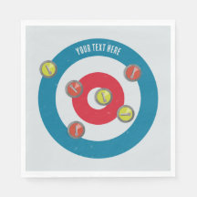 curling Maison et pierres de curling vue du haut