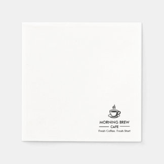 Serviette En Papier Custom Business Logo Cafe Restaurant Branding