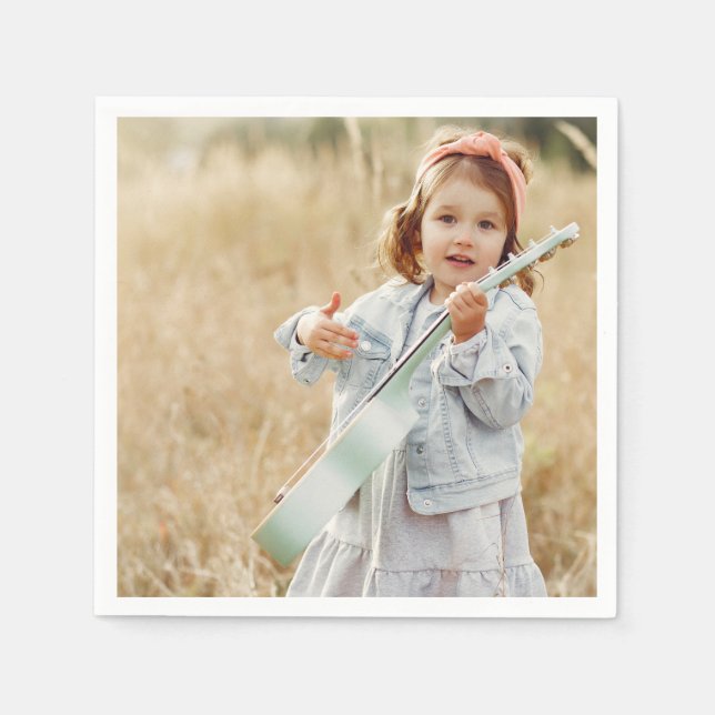 Serviette En Papier Custom Cute Photo Napkins (Devant)