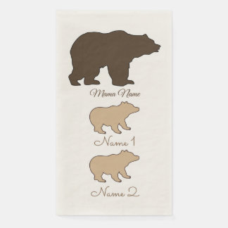 Serviette En Papier Custom Mama Bear With 2 Kid Names Mothers Day Gift