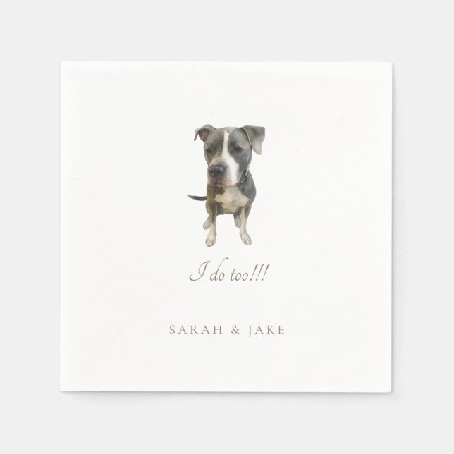 Serviette En Papier Custom Pet Custom Bruno Wedding Napkins (Devant)