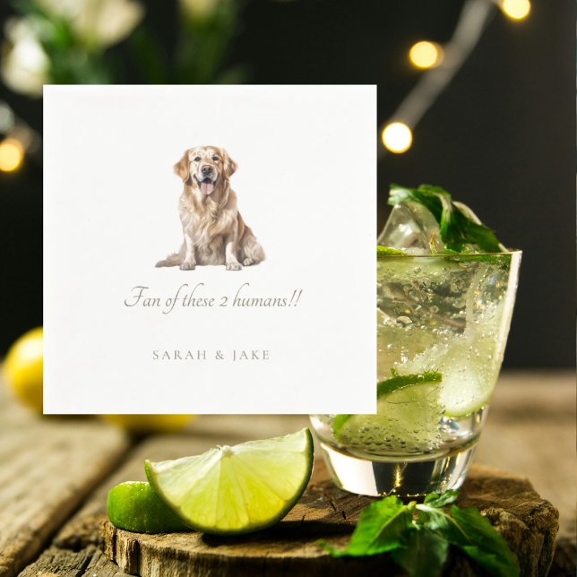 Serviette En Papier Custom Pet Funny Wedding Napkins (Créateur téléchargé)