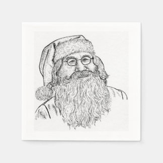Serviette En Papier Custom Printed Santa Claus