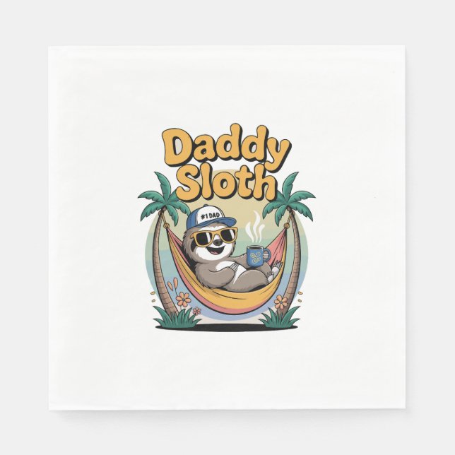 Serviette En Papier Cut Daddy Sloth Père (Devant)