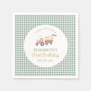 Serviette En Papier Cute animal de ferme Barnyard Anniversaire