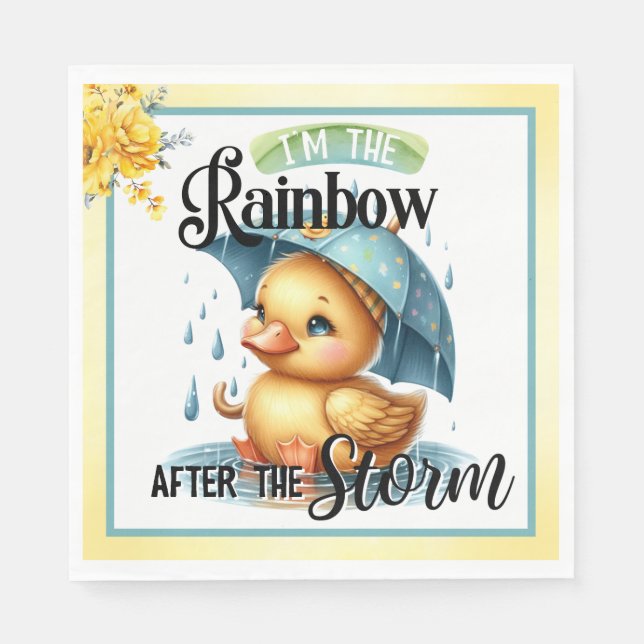 Serviette En Papier Cute Baby shower canard en caoutchouc (Devant)