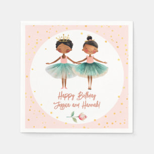 Serviette En Papier Cute Ballerina Ballet Rose Double Anniversaire