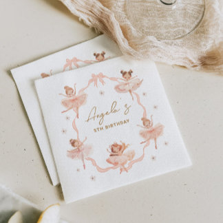 Serviette En Papier Cute Ballerinas Invitation Anniversaire