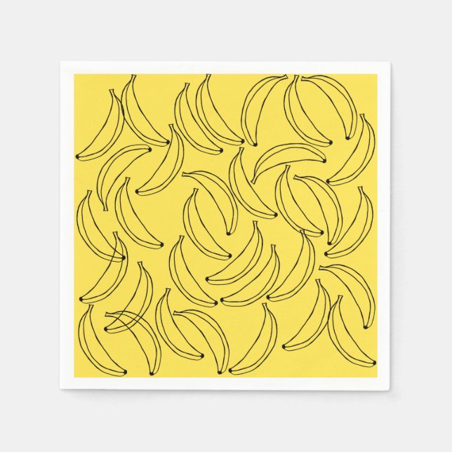 Serviette En Papier Cute bananes Papier serviettes (Devant)