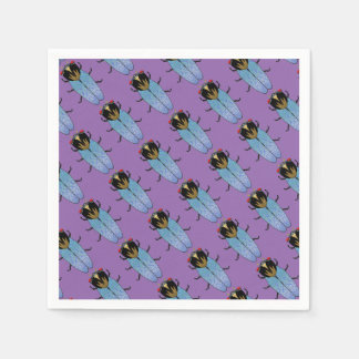 Serviette En Papier Cute Black Cicada