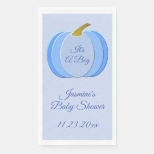 Serviette En Papier Cute Blue Baby Boy Citrouille Baby shower personna