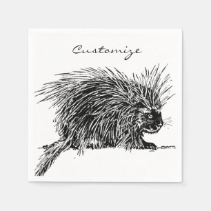 Serviette En Papier Cute Bristly Hedgehog Thunder_Cove