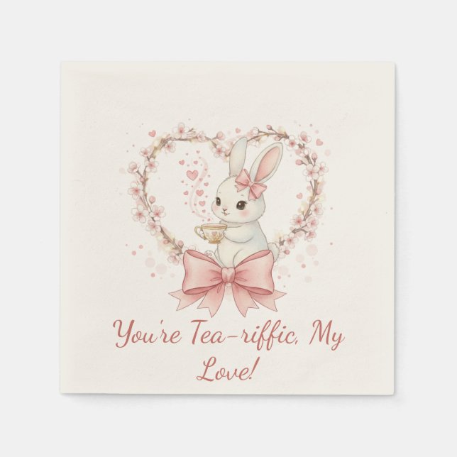 Serviette En Papier Cute Bunny Party - Personalized Event Decor (Devant)