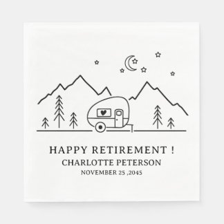 Serviette En Papier Cute Camping Thème Retraite Partie Napkins