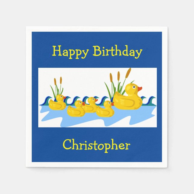 Serviette En Papier Cute Caoutchouc Canard Canard Animal Garçon Fille  (Devant)