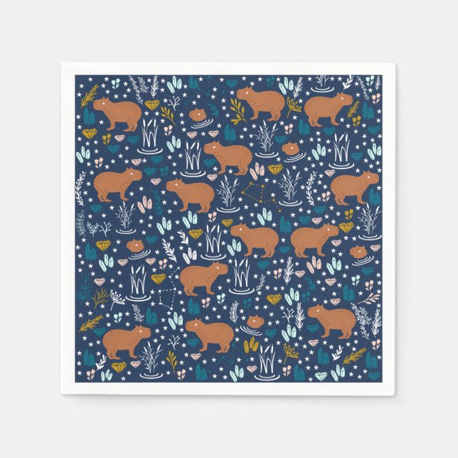 Serviette En Papier Cute Capybara Papier serviettes (Devant)