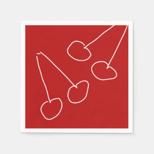 Serviette En Papier Cute cerise simple minimaliste