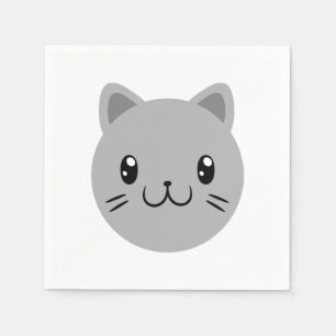 Serviette En Papier Cute chat