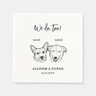 Serviette En Papier Cute Corgi Bordure Collie Nous Faisons Trop 2 Chie