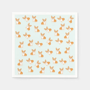 Serviette En Papier Cute Corgi Papier serviettes