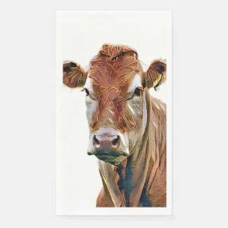 SERVIETTE EN PAPIER CUTE COW