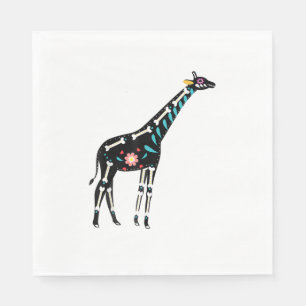 Serviette En Papier Cute Crâne à sucre Giraffe mexicaine Halloween Jou