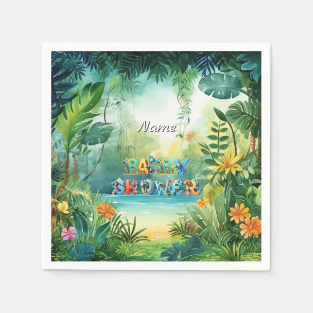 Serviette En Papier Cute Dinosaur Anniversaire serviettes (Devant)