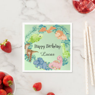 Serviette En Papier Cute dinosaur jungle anniversaire de enfant de l'é