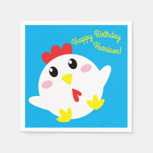 Serviette En Papier Cute ferme de poulet Enfants 1er fête d'anniversai