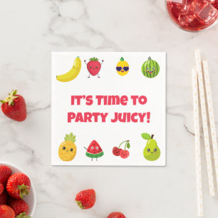 Serviette En Papier Cute Funny Personnalisé Fruit Fruit Enfant Fête d'